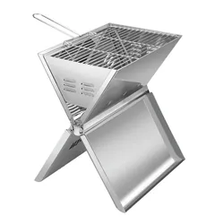 Hällmark Fällbar grill - Rostfritt stål - Str. OneSize - Grill Hällmark Fällbar grill - Rostfritt stål - Str. OneSize - Grill