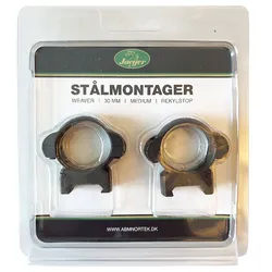 Jaeger Staalmontager 30 mm Medium - Tillbehör till kikare - Tillbehör till kikare