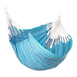 LA SIESTA Cumbia Organic Azure king size hängmatta i ekologisk bomull LA SIESTA Cumbia Organic Azure king size hängmatta i ekologisk bomull