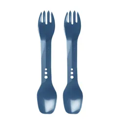 Lifeventure Ellipse Spork, 2-pack, marinblå - Bestik