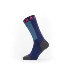 Sealskinz Scoulton Wp Varm Wt. Mellanstrumpa W. Hydrost - Marinblå/Grå/Röd - Str. XL - Sokker