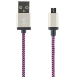 Streetz Usb Sync Laddkabel Trasa Täckt Usb A Usb Microb 1m Lila - Sladd